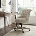 thumbnail image 2 of Linon Sinclair Wood Upholstered Office Chair in Fern Beige, 2 of 9