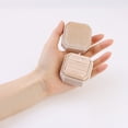 thumbnail image 4 of Unique Bargains Velvet Ring Box for Wedding Double Jewelry Box Storage Ring Holder Box Beige, 4 of 7