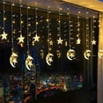 thumbnail image 3 of LED Window Curtain String Light Fairy Lights Moon Star String Light Battery USB Powered for Indoor Bedroom Outdoor Party, 3 of 6
