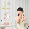 thumbnail image 4 of Cute High-definition Versatile Detachable Beauty Mirror Dressing Mirror Makeup Mirror Sunflower Shaped PINK, 4 of 8