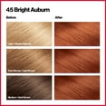 thumbnail image 3 of Revlon ColorSilk Beautiful Permanent Hair Dye, Dark Brown, At Home Full Coverage Application Kit, 45 Bright Auburn, 3 Pack, 3 of 11