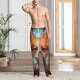 thumbnail image 6 of Lsque Cartoon Pattern Corgi Print Men's Pajama Pants, Lounge Pant - Comfortable Home Wear,Elastic Waistband, Stylish Design-Large, 6 of 9