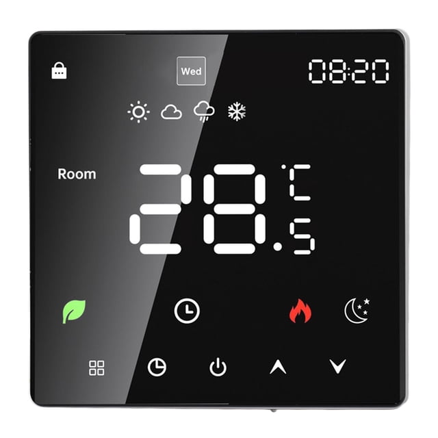 Smart Programmable Thermostat LCD Display Energy Saving Wide Compatibility, Precise Temperature Control for Hydronic Boiler