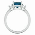 thumbnail image 3 of Emerald Cut London Blue Topaz Ring, For Women Mother's Day Gift Ring., 3 of 3