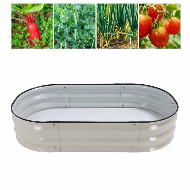 Raised Garden Bed Kit with Open Base, Stable and Easy Installation, for Outdoor Vegetables Flower Planter
