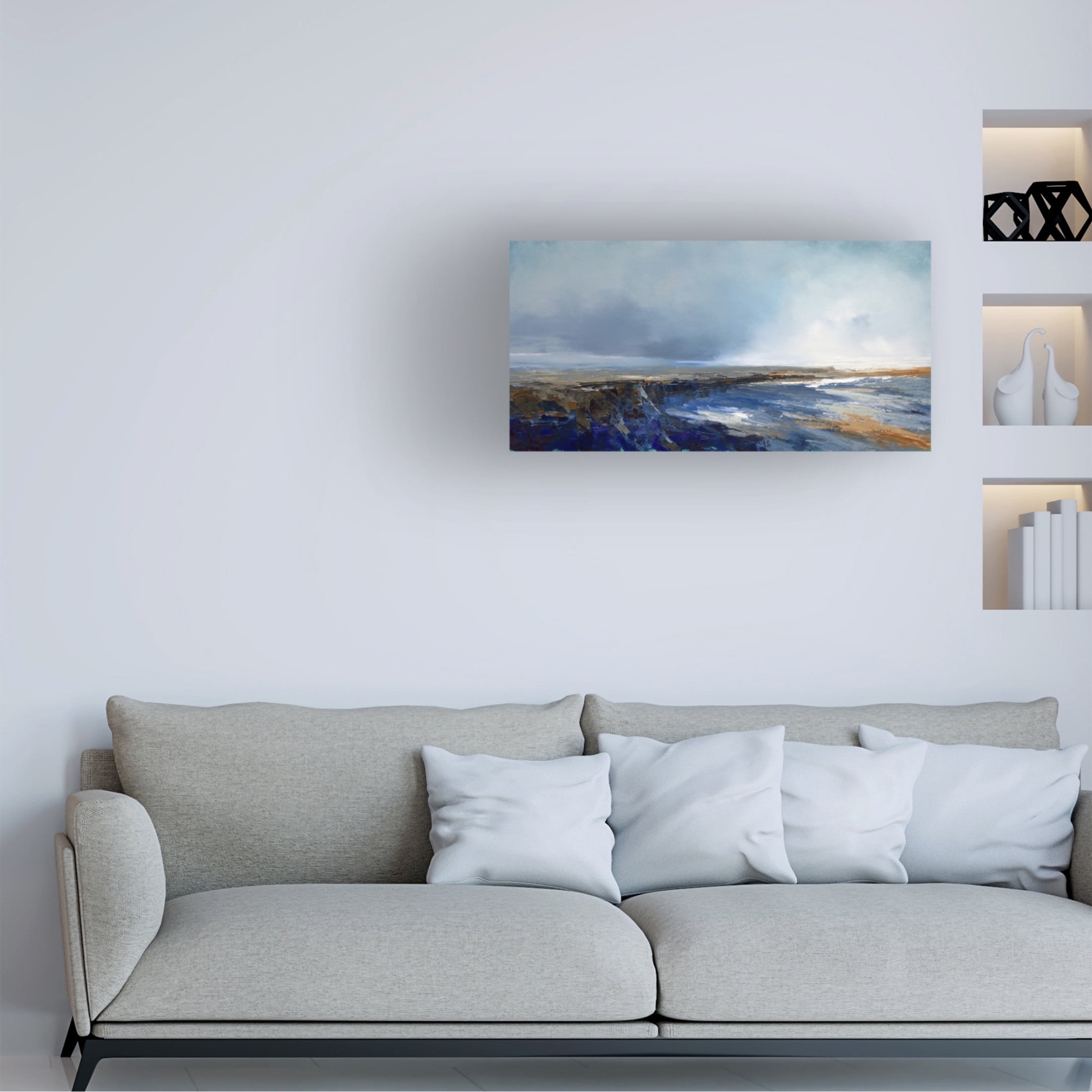 Canvas Wall Art - Patrick Dennis 'Jagged Point' Wall Art for Living Room, Bedroom, or Office Décor by Trademark Fine Art - 24 x 12 Inches