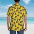 thumbnail image 6 of Haiem Summer Pineapple Printed Hawaiian Shirt for Men - Men’s Casual Beach Summer Shirts - Stretch Fabric with Modern Fit-Small, 6 of 9