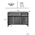 thumbnail image 5 of Credenza Bufetera Moderna Aparador Multiusos Minimalista, Mueble Organizador con Puertas y Amplio Almacenamiento., 5 of 5
