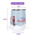 thumbnail image 5 of Hello Winter Sphynx Smiling in Red Scarf Hat Welcome Christmas 12oz Stainless Steel Wine Tumbler Insulated Cup with Lid Cat Lover Kitten Owner Gifts Idea - 00017, 5 of 5