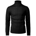thumbnail image 2 of H2H Mens Casual Slim Fit Pullover Sweaters Knitted Henley Long Sleeve Thermal BLACK US 2XL/Asia 3XL (CMOSWL045), 2 of 6