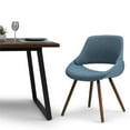 thumbnail image 4 of Simpli Home Malden Bentwood Dining Chair in Denim Blue Woven Fabric, 4 of 19