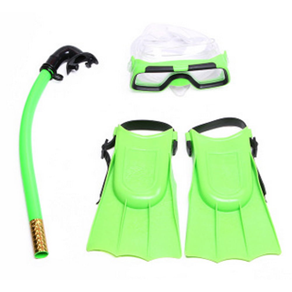 Daving Sets Kids Child Glasses Snorkel Scuba Tube Silicone Flippers Set Outdoor 