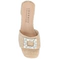 thumbnail image 5 of Journee Womens Justina Slip On Raffia Flat Sandals, 5 of 10