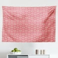 thumbnail image 1 of Paris Tapestry, Soft Colors Eiffel Tower Pattern France Landmark Repetitive Design, Fabric Wall Hanging Decor for Bedroom Living Room Dorm, 2 Sizes, Pale Yellow Dark Coral, by Ambesonne, 1 of 1