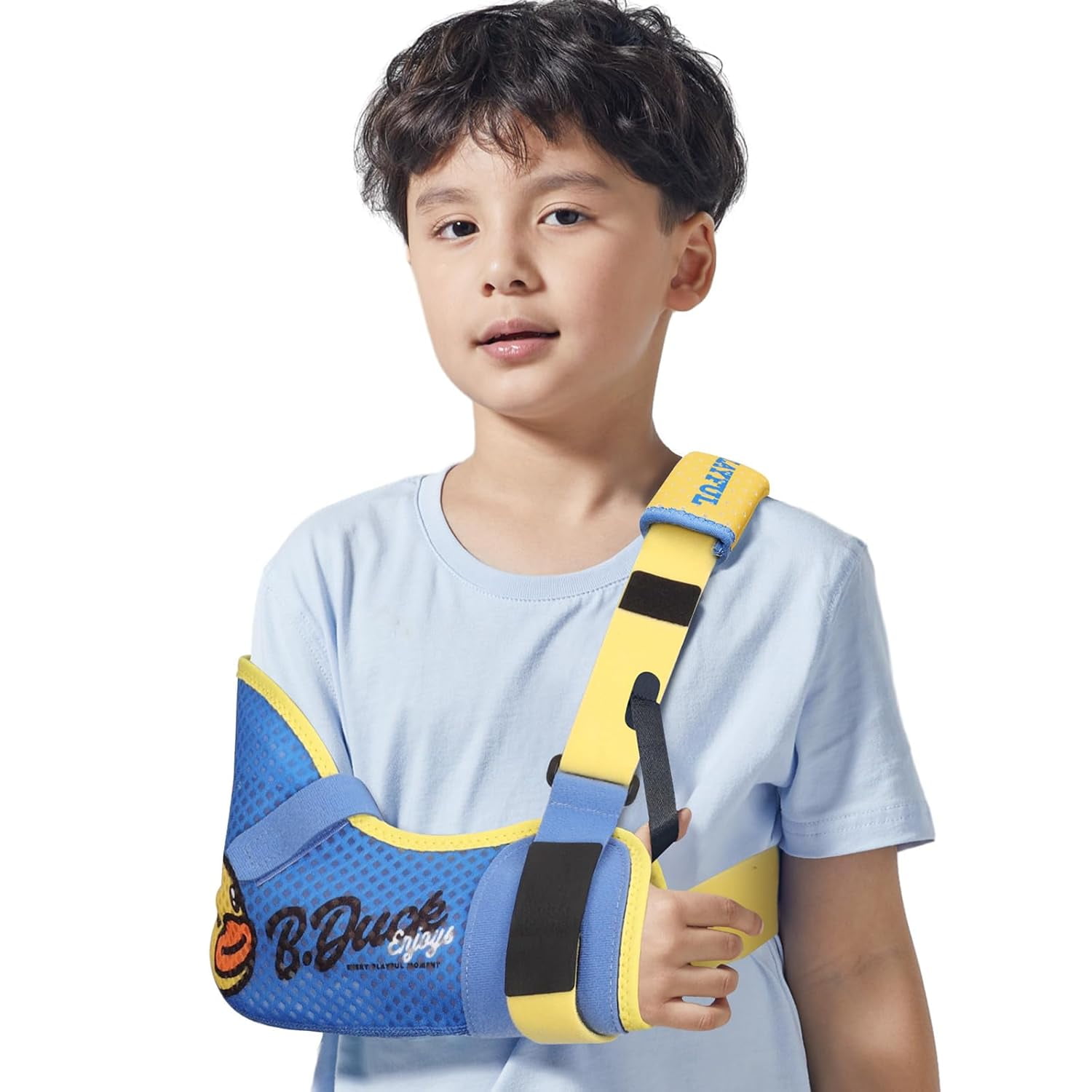 Velpeau Arm Sling Shoulder Injury Brace for Kids,Support Brace for Kids Arm,Wrist, Elbow,Clavicle Fracture Post-Surgery,Rotator Cuff Injury(Left, XS: Bust 22.5"-26")