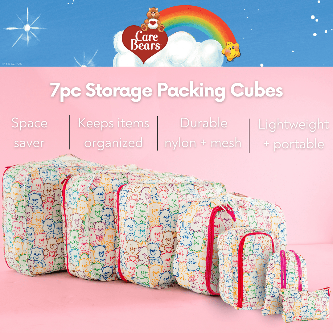 Care Bears 7 Piece Packing Travel Cubes, Organizational Storage
