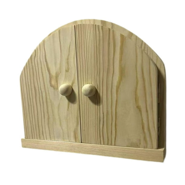 Cubierta de toma de corriente de puerta de madera, protector de interruptor de lámpara, receptáculo creativo a prueba de polvo Beige