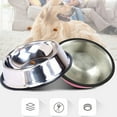 thumbnail image 3 of Tiberpet Pets Bowls Cat Dog Food Bowls Use for Food and Water Stainless Steel Dog Bowls Metal Non-slip Bowl Base Cat Dog Supplies for Indoor Cats Dog Small Dogs, 3 of 7