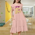 thumbnail image 1 of Robes pour Filles Cuhk Robe Imprimée à Manches Volantées pour Enfants pour la Saison des Remises de Diplômes, pour le Quotidien et les Activités Extérieures, Coupe Confortable, 1 of 3