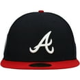 thumbnail image 2 of Men's New Era Navy Atlanta Braves 9/11 Memorial Side Patch 59FIFTY Fitted Hat, 2 of 6