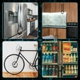 thumbnail image 5 of Cerradura para frigorífico y congelador, 10000 combinaciones, correa segura, puertas de baño, cerradura para frigorífico sin tornillos para caravana (negro), 3 piezas, 5 of 5