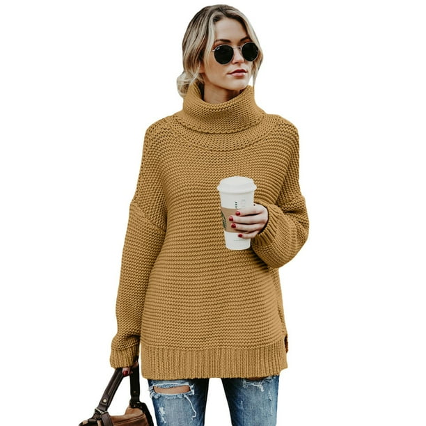 Khaki turtleneck womens best sale
