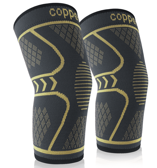 Copper Knee Braces for Knee Pain 2 Pack, Knee Compression Sleeve