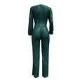 thumbnail image 4 of Ediodpoh Jumpsuits for Women Casual Jumpsuit Long Sleeve Belted Sequin Jumpsuit Womens Jumpsuits Green S, 4 of 4