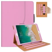 iPad 6th/ 5th Generation Cases，iPad Air 2 /Air 1 Case with Multi-Angle Viewing Folio Cover, Auto Wake/Sleep for iPad 9.7 2018 2017 iPad Air2 Air1 - A1893, A1954, A1823, A1822, A1474, Pink