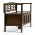 thumbnail image 2 of Simpli Home Adams SOLID WOOD 48 inch Wide Contemporary Entryway Storage Bench in Rustic Medium Brown, 2 of 12