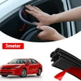 thumbnail image 2 of Car Door Rubber Seal Strip Double-Layer Weather Strip Auto Door/Hood/Trunk Protector Sticker Soundproof Waterproof Sealing Strip, 2 of 2