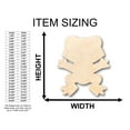 thumbnail image 2 of Unfinished Wood Cute Frog Shape - Craft - up to 46" DIY 5" / 1/2", 2 of 3