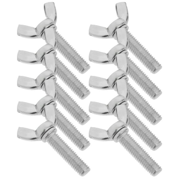 10pcs Stainless Thumb Screws Butterfly Bolts M8x30 Hand Twist for Fastening