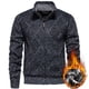 thumbnail image 1 of pstuiky manga larga para hombre, Suéter de punto de manga larga con cremallera y cuello alto de polar para hombre, estilo informal, a la moda Tops de hombre m, 1 of 7