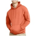 thumbnail image 4 of Siilsaa Men's Lightweight Pullover Hoodie Orange,3XL, 4 of 4