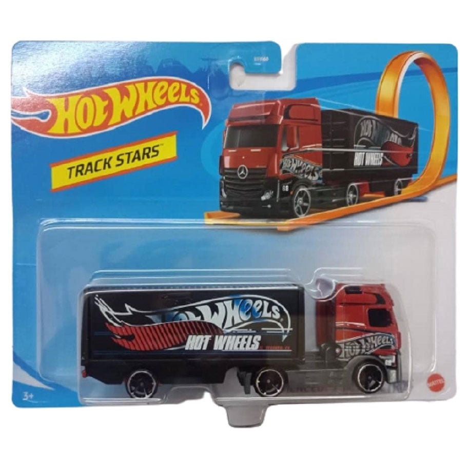 Hymne patrouille contrast Mattel - Hot Wheels Die-Cast Vehicle - Track Stars - MERCEDES-BENZ ACTROS  (Semi Truck w/ Trailer) GR - Walmart.com
