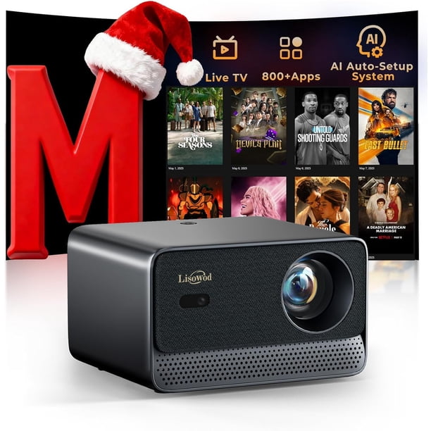Proyector Lisowod L03Pro 1800 lúmenes ANSI 1080p WiFi Bluetooth