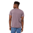 thumbnail image 3 of Bella Canvas Men's Jersey T-Shirt, CVC Short Sleeve Crewneck Heather Purple Tee, L, 3 of 5