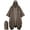Brown, variant on SMZ Hooded Rain Poncho for Adult with Pocket, Waterproof Lightweight Unisex Raincoat for Hiking Camping Emergency