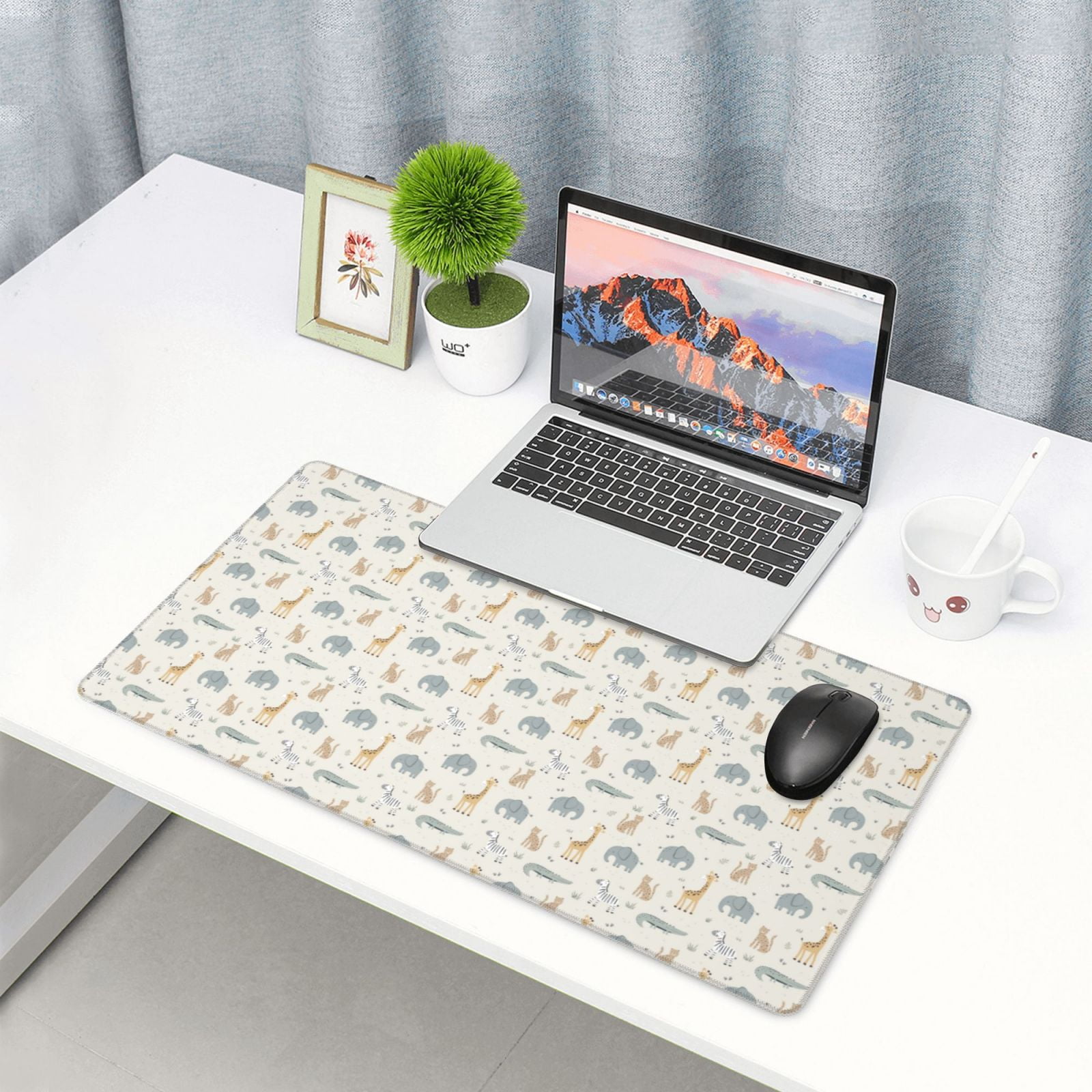 Kdxio African Animals Print Large Gaming Mouse Pad,Non-Slip Base,Water Resist Keyboard Pad for Gamer,Office & Home,29.5 x 15.8 in