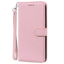 for Motorola Moto G31 / G41 Wallet Case with Kickstand Card Slots Magnetic Cover, Premium PU leather Flip Folio Case with Wrist Strap for Motorola Moto G31 / G41 6.4 Inch,Pink
