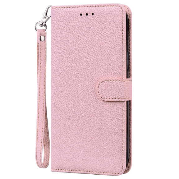 Premuim PU Leather Wallet Case Compatible for Samsung Galaxy Note 20, Card Slots Stand Feature Magnetic Clasp Short Strap Cover for Samsung Galaxy Note 20 6.7 Inch,Pink