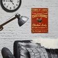 thumbnail image 2 of HELLOYOUNG Vintage Metal Chicken Wall Sign - Rustic Farmhouse Kitchen Decor, Funny Retro Quote Art for Home Bar, 12x8 Inch, 2 of 2