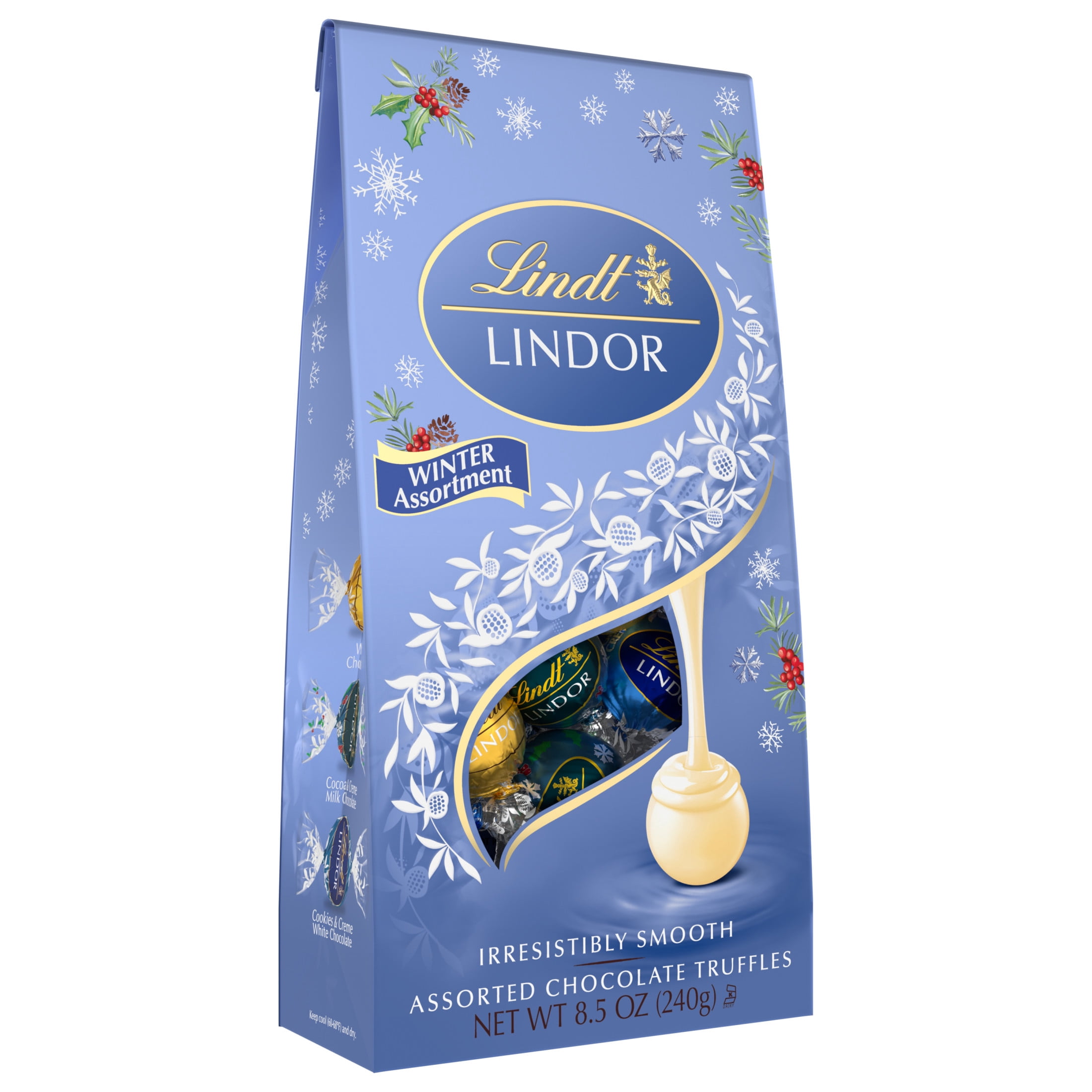 LINDORES　2本セット Lindt LINDOR Holiday Winter Assortment Assorted Chocolate Candy