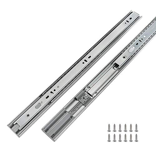 Drawer Slides 22 Inch Drawer Slides of 6 Pairs - LONTAN Soft Close Drawer Slides Ball Bearing and Full Extension Cabinet Drawer Slides 100 LB Capacity