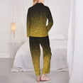 thumbnail image 5 of Disketp Pajamas Set Long Sleeve Sleepwear Womens Button Down Nightwear Pj Sets-Gold Glitter Gradient, 5 of 9