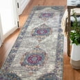 thumbnail image 5 of Leick Home Oryn Vintage Multicolor Medallion Boho Chic Runner Rug, 1'9" x 5'11", 5 of 19