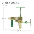 thumbnail image 4 of Gorilla Playsets Pioneer Peak Wooden Swing Set with Wood Roof, Tire Swing, and Clatter Bridge and Tower, 4 of 17