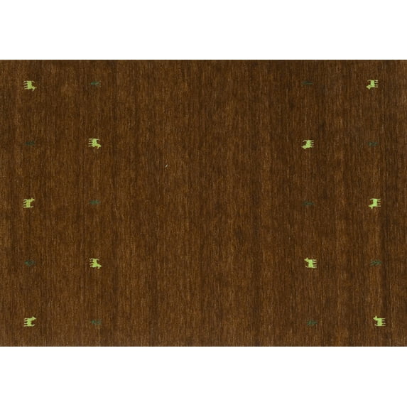 Ahgly Company Machine Washable Indoor Rectangle Abstract Turquoise Blue Contemporary Area Rugs, 8' x 12'