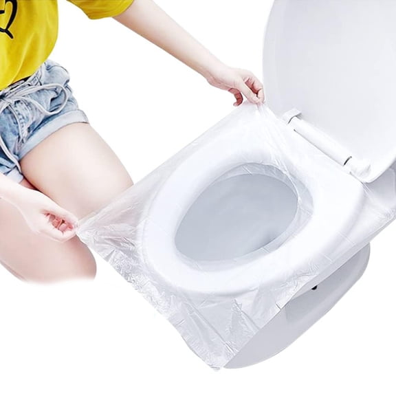 Disposable Plastic Toilet Seat Cover Non Slip Individually Wrapped for Travel